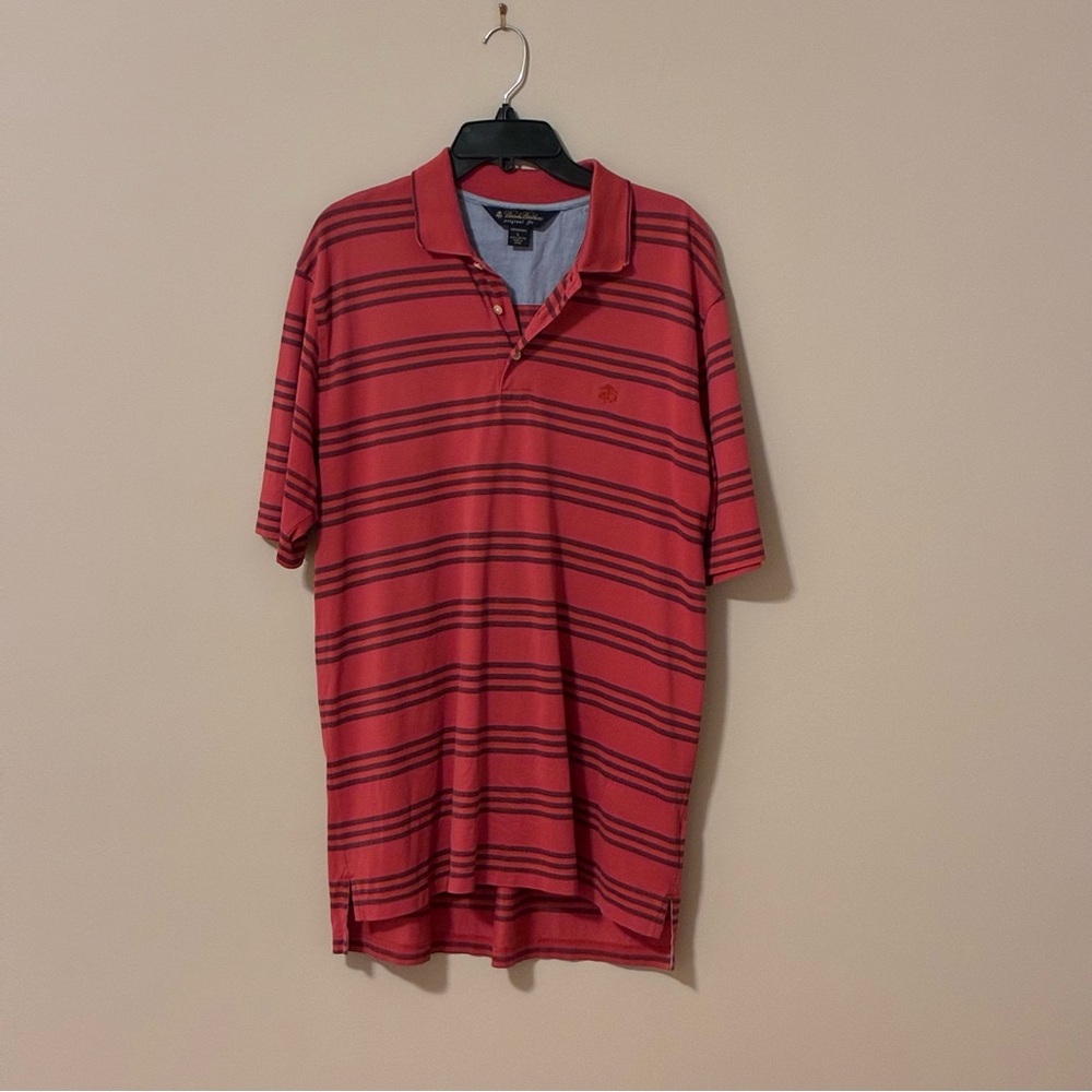 Brooks Brothers Red Cotton Polo T Shirt Large